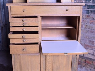 Vintage Oak Dental Cabinet