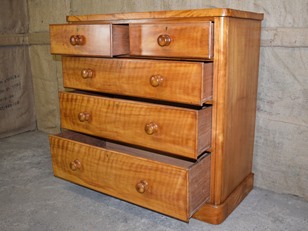 Satin Birch Chest of Drawers