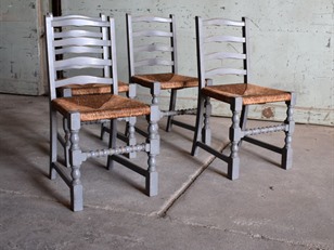 Vintage Painted Oak Dining Set