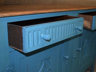 Painted Oak Dresser Base