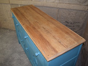 Painted Oak Dresser Base