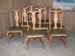 8 French Beech Chairs