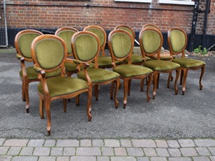 Set of Ten Dining Chairs