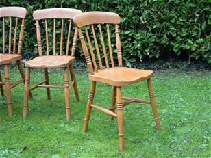 Six Windsor Stickback Chairs 