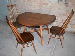 Ercol Drop Leaf Dining Table and 4 Chairs