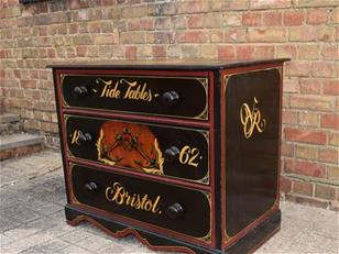 Naval Panted Pine Chest of Drawers