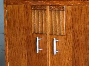 Art Deco Style Oak Cocktail Cabinet