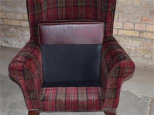 Tartan Leather Wingback Chair