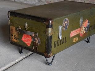 Vintage Steamer Trunk Coffee Table