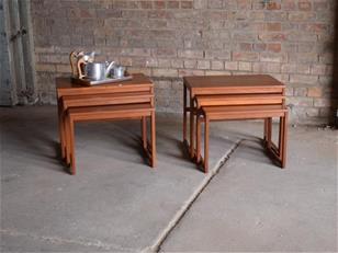 Pair of  Swedish Teak Nesting Tables 