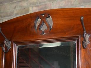 Arts & Crafts Walnut Hallstand