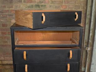 Black Art Deco Chest of Drawers ZX2335