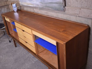 Danish Teak Tambour Sideboard