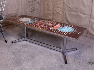 Retro Tiled Top Coffee Table