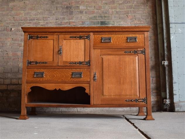 Arts & Crafts Oak Sideboard