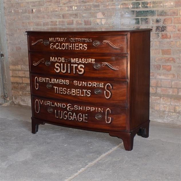 Tailors Advertising Chest of Drawers