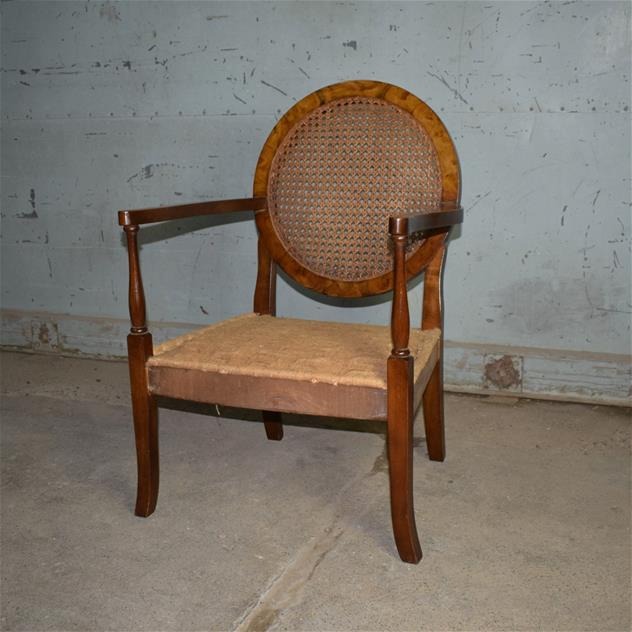 Art Deco Walnut Berger Chair for Upholstery 