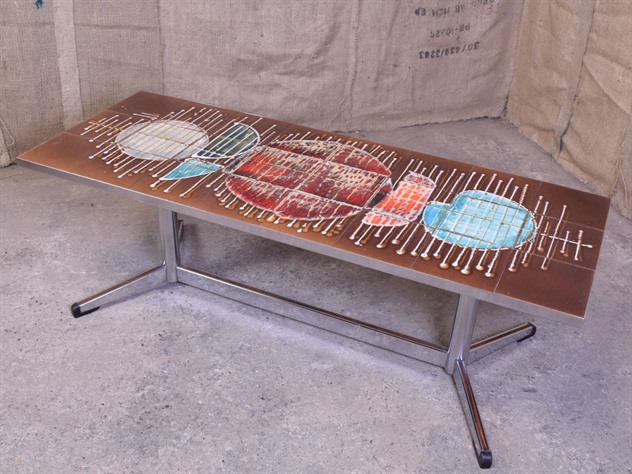 Retro Tiled Top Coffee Table